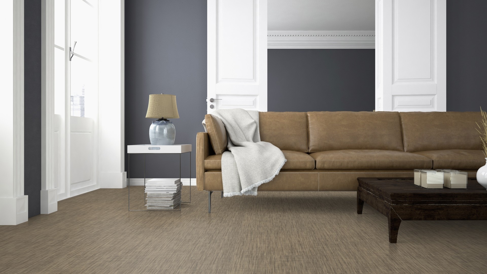 Sol PVC tissé LOOM+ FT2006 ONEFLOR KNIT brown