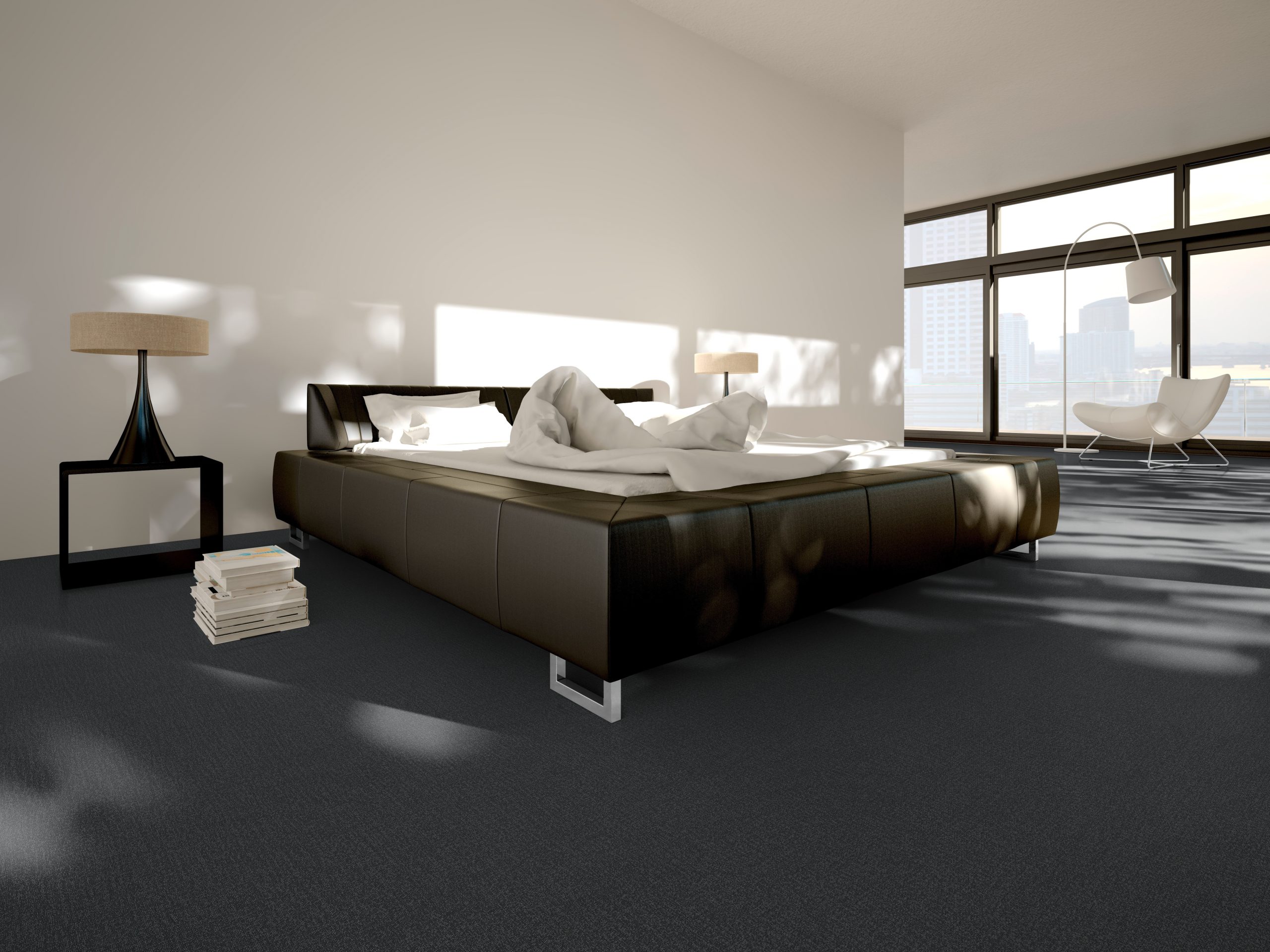 revêtement de sol pvc tissé LOOM+LOCK ONEFLOR Melange Carbone pvc tissé OFO 2616