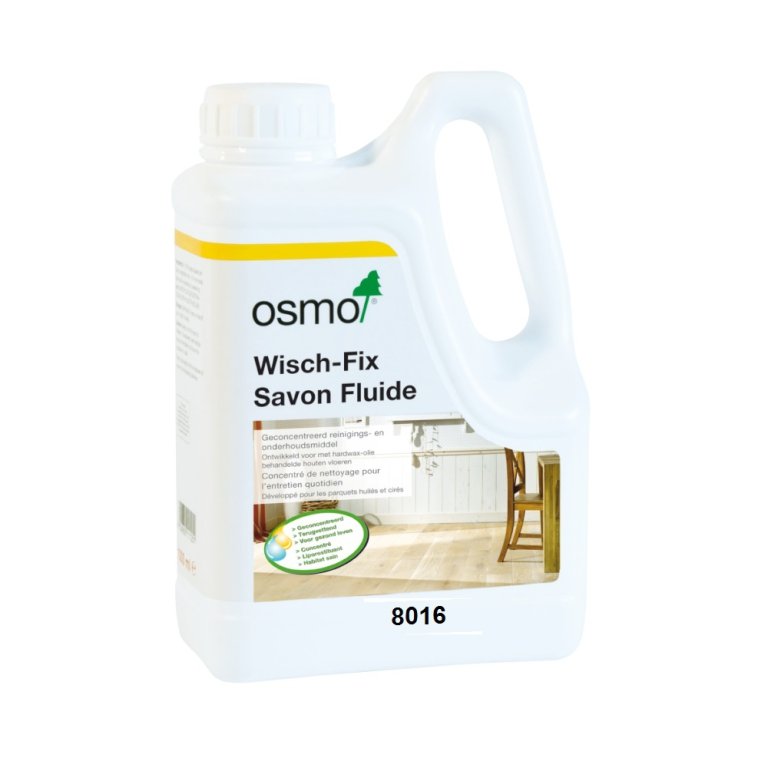 Savon fluide osmo 8016 Savon fluide osmo 8016 Concentré spécial hautement efficace - pour le nettoyage et l’entretien régulier ! - Nettoyant concentré très efficace et soluble pour un entretien quotidien des sols en bois huilés et cirés. Il contient des savons à base d’huiles naturelles